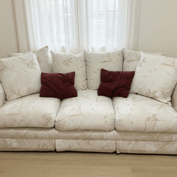 White Fabric 3-Piece Sofa – Good Condition, Seats 6 - Phoenix, AZ