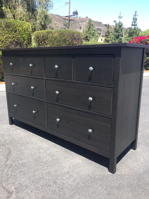Ikea Hemnes 8 Drawer Dresser Chest Of Drawers Black Brown For