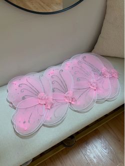 Pink Glitter Fairy Wings (6)