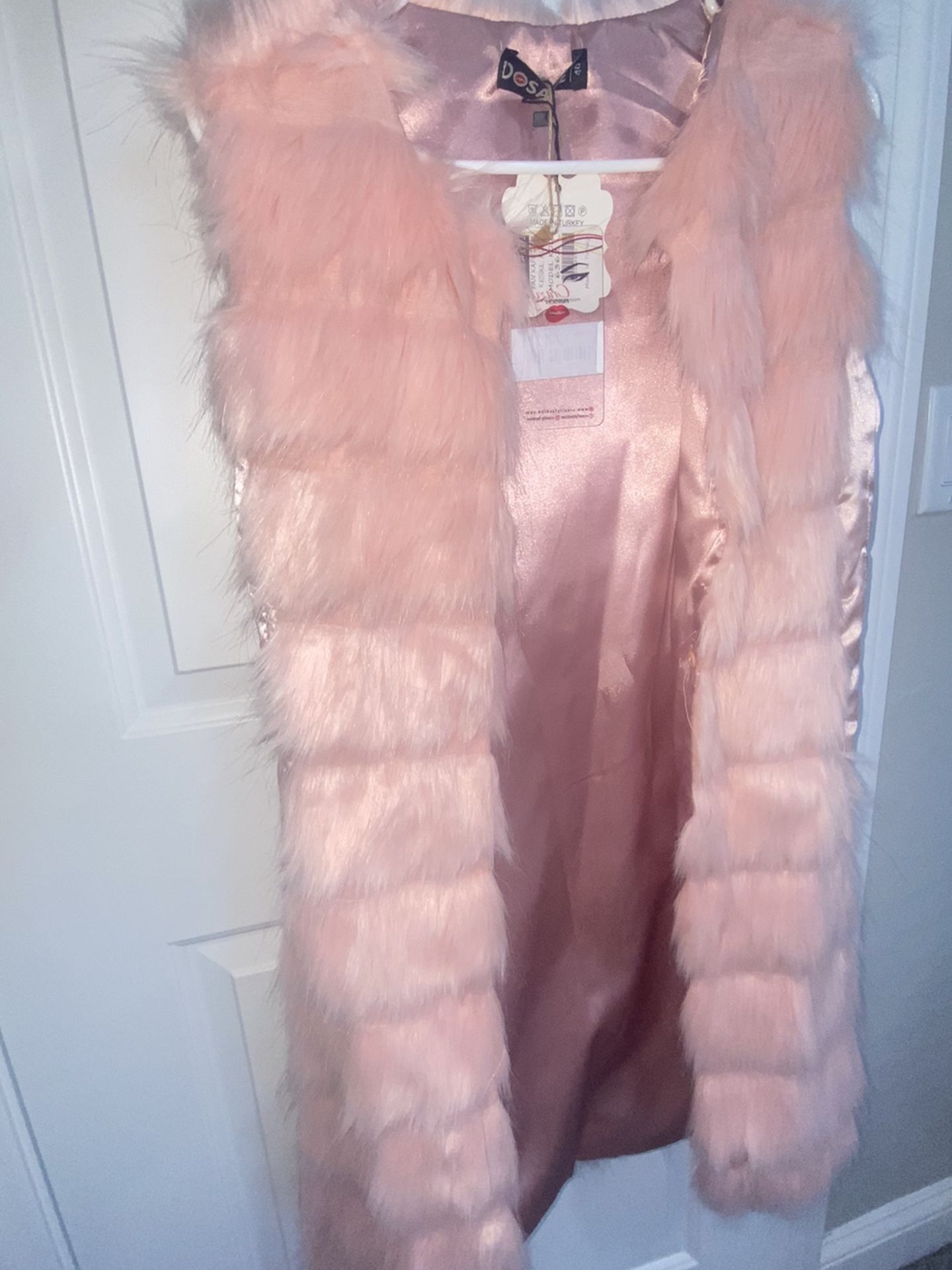 Pink Fur Vest