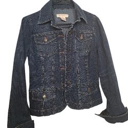 Calvin Klein blue button-up jacket, size L, modern fit, versatile & stylish