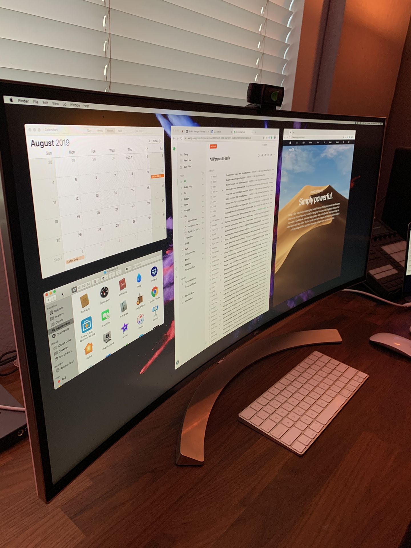 LG 38in curved monitor!