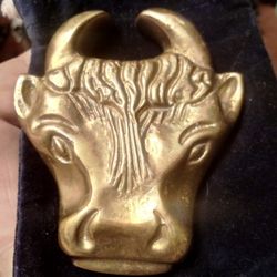 Vintage Solid Brass Paperweight.