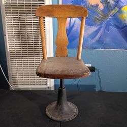 Vintage Cast Iron School Student  Adjustable Chair