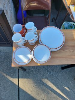 Corelle Rust pattern dishes