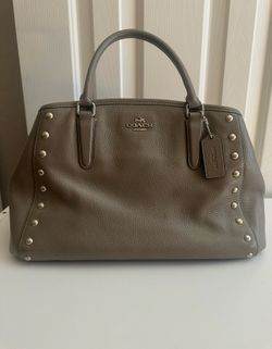 Gray Coach Handbag
