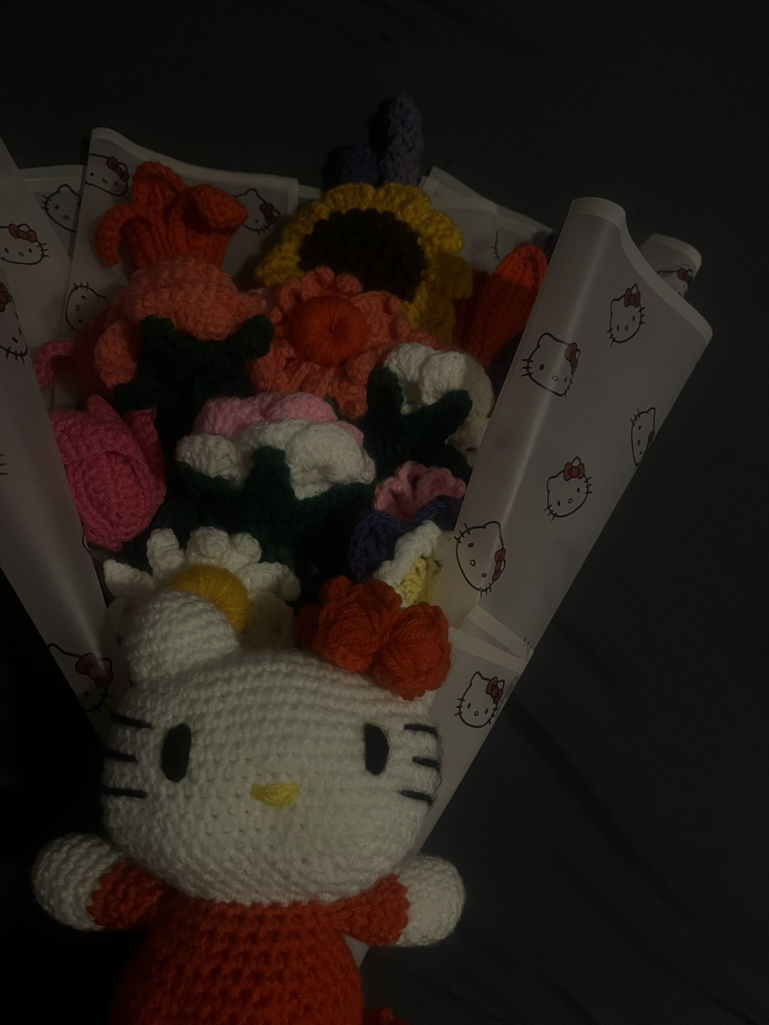 Hello Kitty crochet bouquet