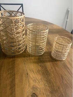 Bamboo glass decor
