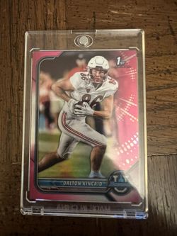 Dalton Kincaid- Rookie Bowman University 1st Pink 