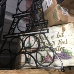 Wine Bottle Holder And Sign 