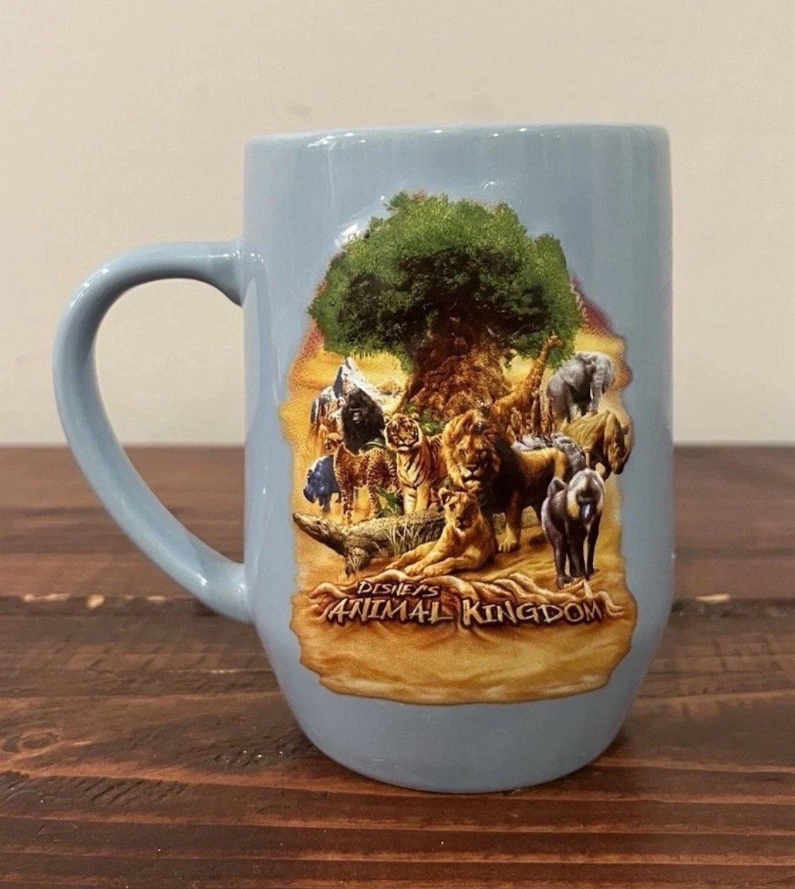 Disney Parks Animal Kingdom Mug Cup Coffee Tea Tree Of Life Blue Ceramic 12oz