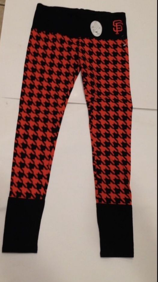Women's S/m Athletic Pants Genuine Mlb Merchandise San Francisco Giants. Soft stretchy fabric, all over print, embroidered team logo, wide waistband f