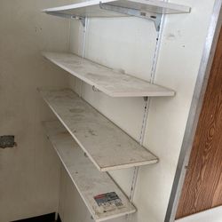 Set of four wall shelves 