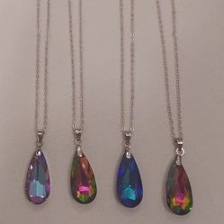  MULTICOLOR PENDANT NECKLACES ( $12 EACH!! )