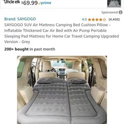 SUV air mattress  ,car air mattress