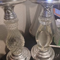 Glass Candle Holder Or Stand Light  Up Battery Operated 