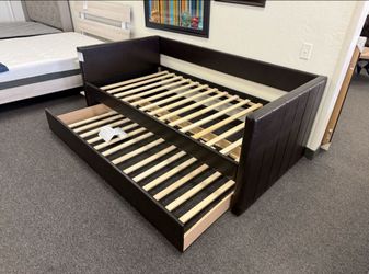 Black Twin Daybed Frame With Trundle
