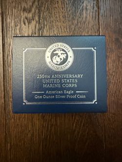 250th Anniversary US Marine Corps American Eagle One Ounce Silver Proof Coin