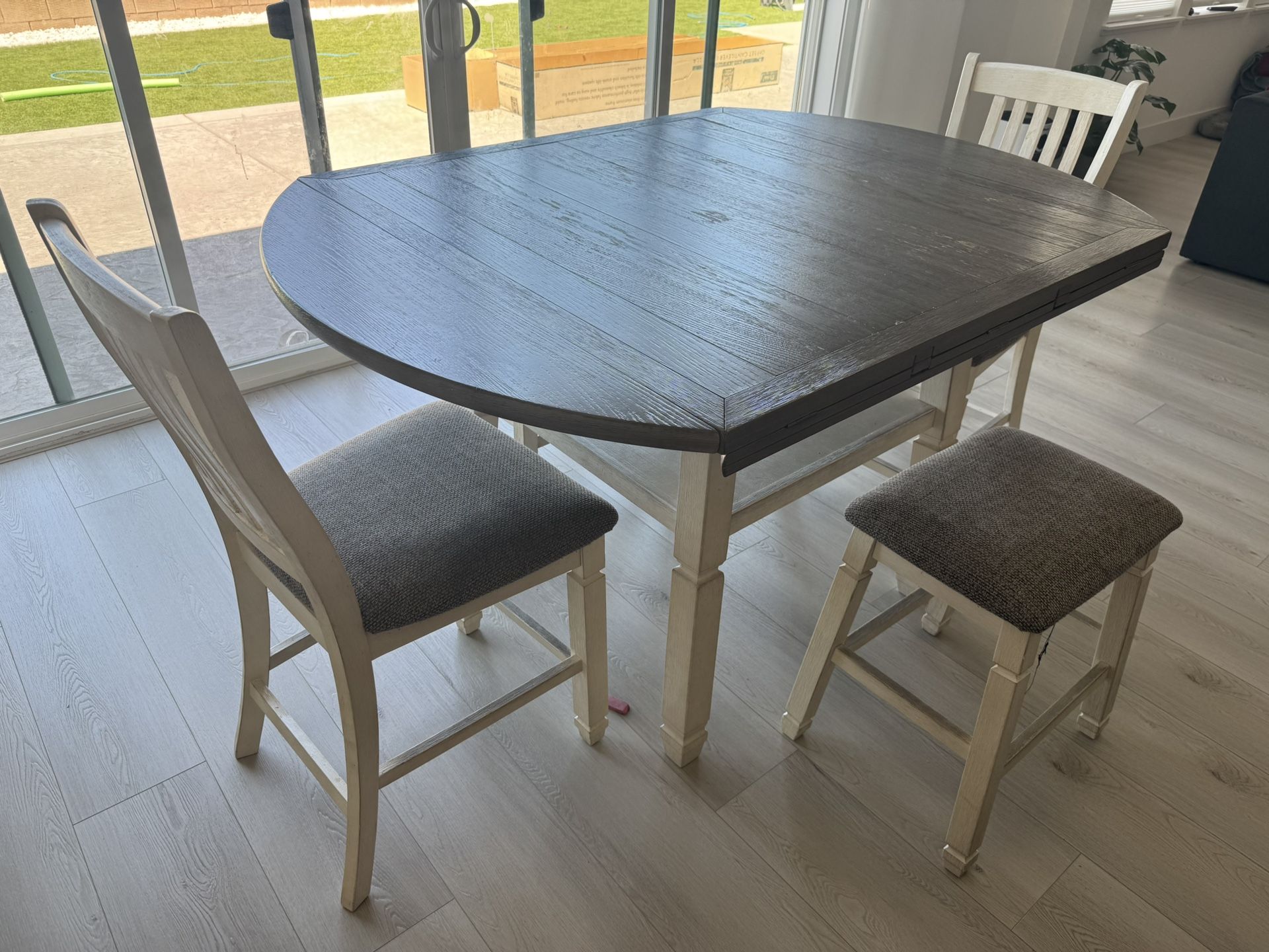 Counter height table with extension