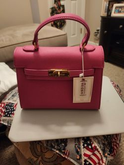 Pink Vegan Leather Mini Top Handle Bag $18