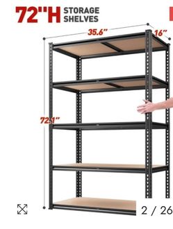 5-Tier Storage Shelving Units