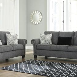 [SPECIAL] Agleno Charcoal Living Room Set

