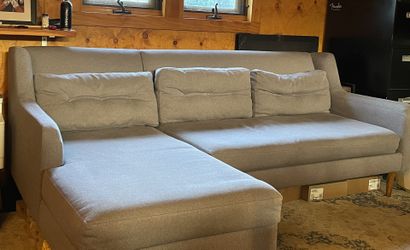 Free L Sectional Gray couch Sofa
