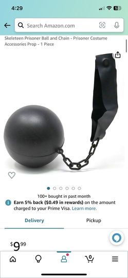 Prisoner Ball and Chain - Prisoner Costume Accessories Prop - 1 Piece