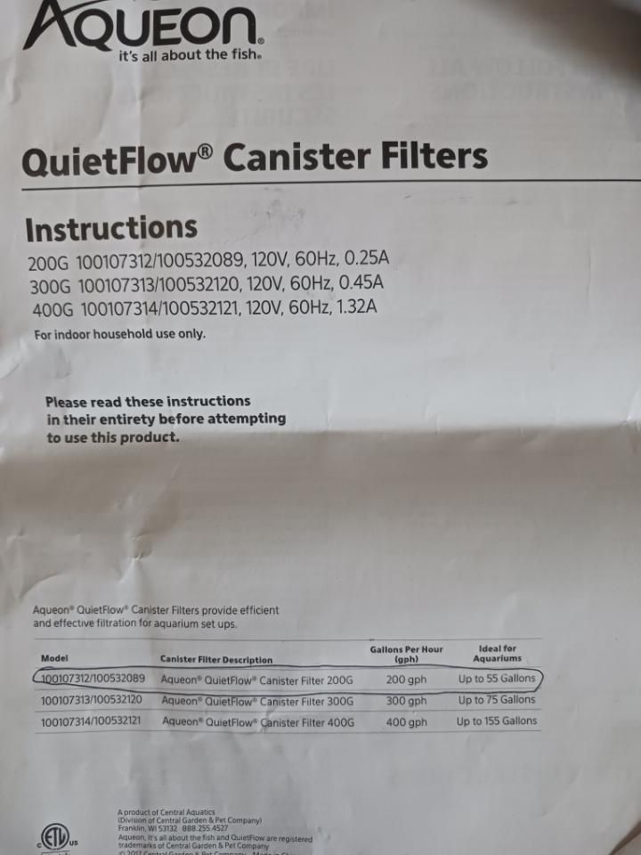 Aqueon Aquarium Canister Filters