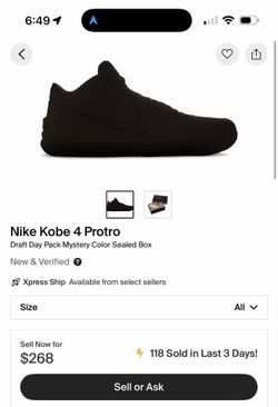 Kobe 4 draft pack size 12 UNOPENED