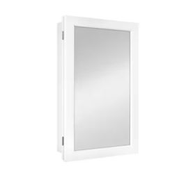 Glacier Bay Medicine Cabinet 26” x 15” – Mirror, Wall/Recessed Mount (White, Black, Gray Available)