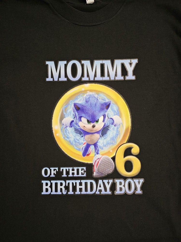 Sonic Birthday Shirts Cystom Birthday Shirts