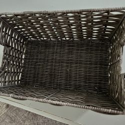 Grey Wicker Basket