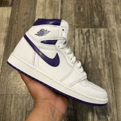 W Jordan 1 “Court Purple” (8W/6.5M)