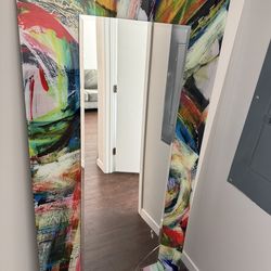 Modern Abstract Full Length Statement Mirror – Large