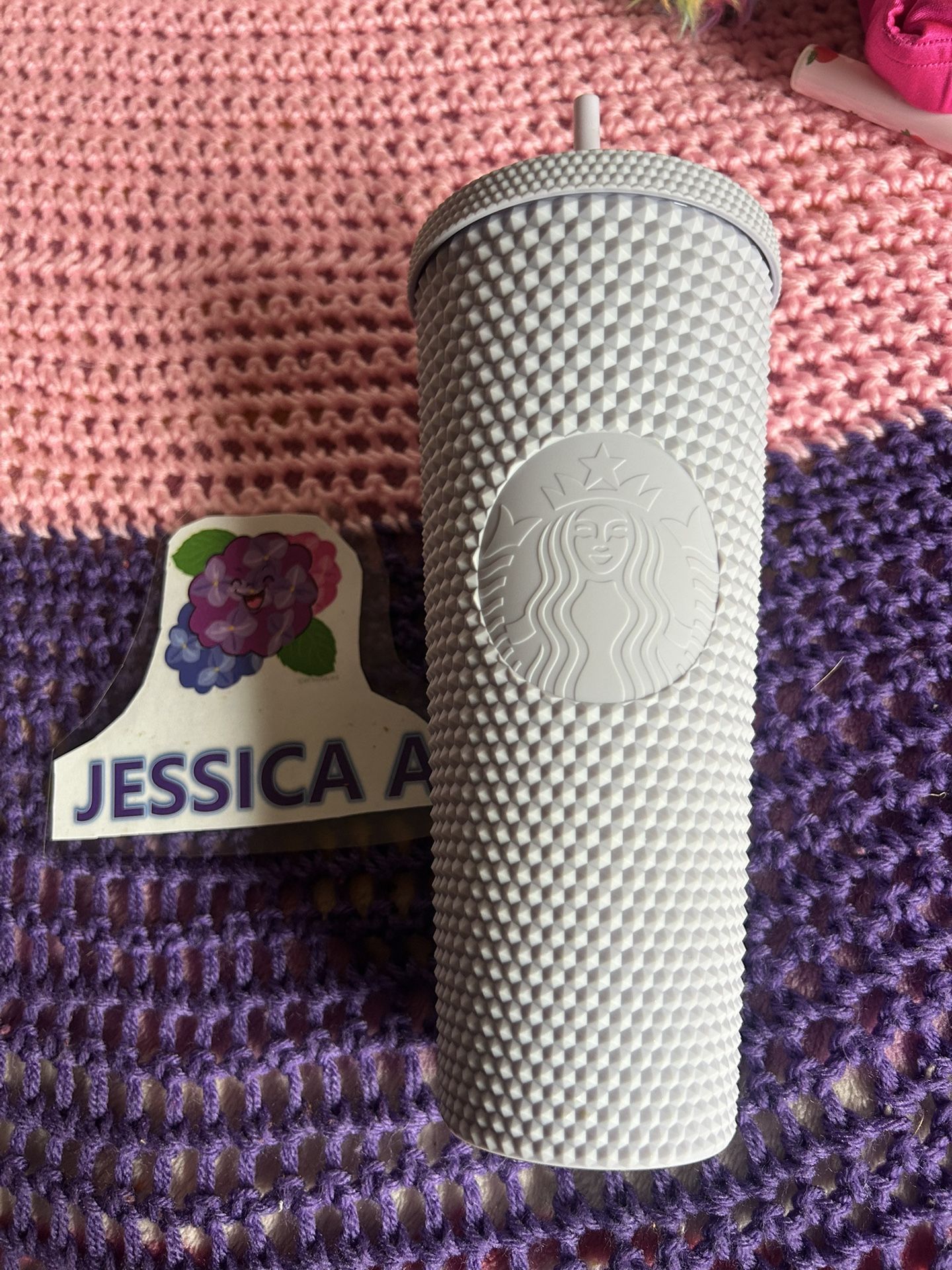 Lilac Studded Starbucks Cup