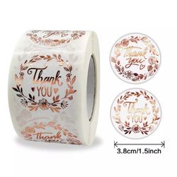 Thankyou Stickers 100pcs 1.5x1.5inches