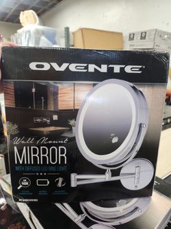 OVENTE
1.6 in. x 13.2 in. Lighted Magnifying Wall Makeup Mirror in Polished Chrome