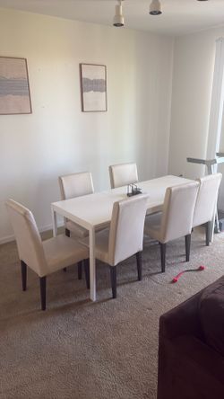 White Dining Set