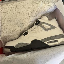 Jordan 4 White cement