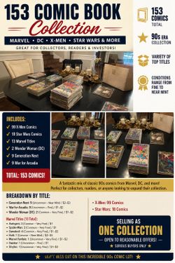 Comic Book Estate Collection – 153 Marvel, DC & X-Men Comics