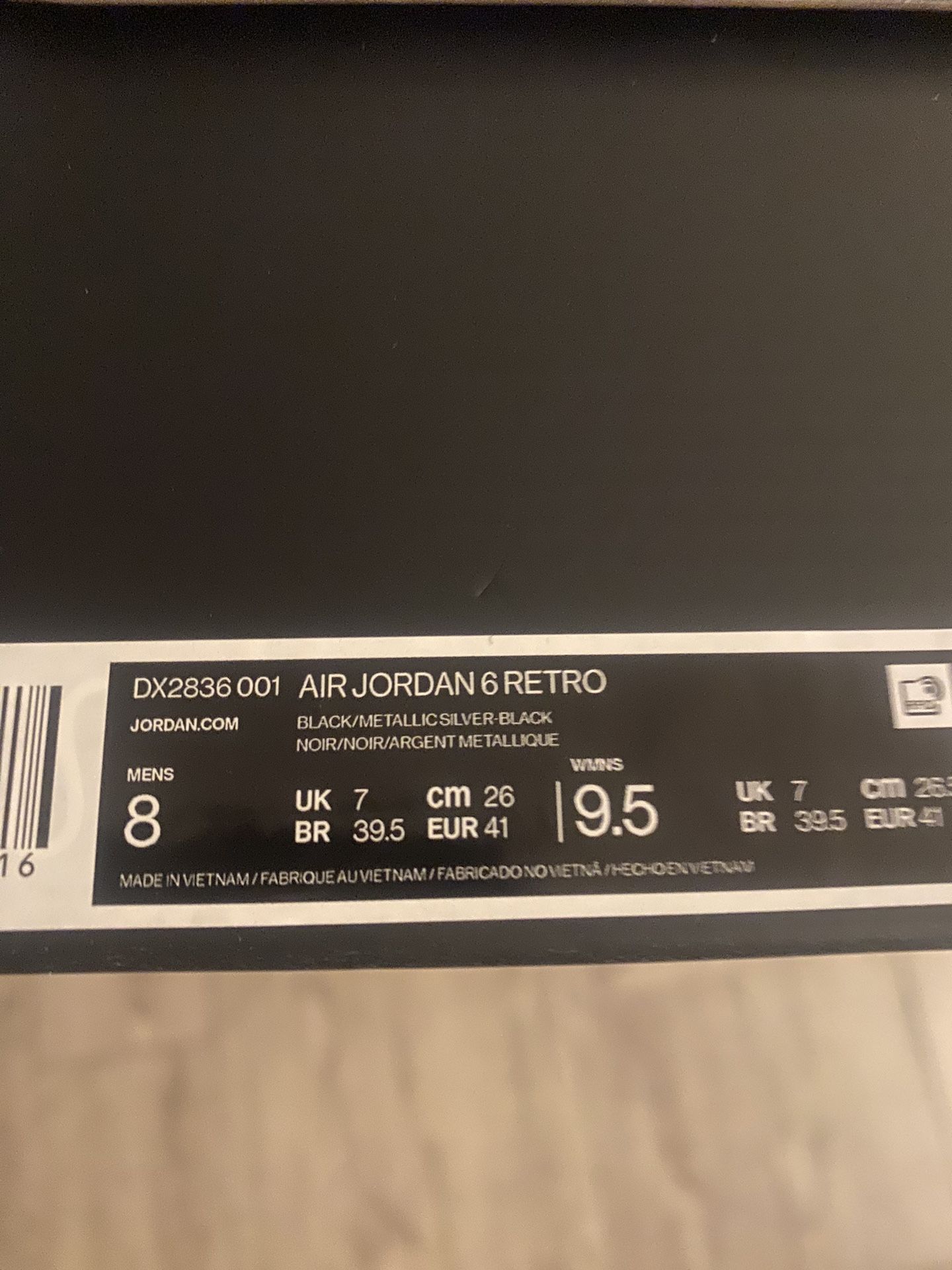 Jordan 6 Chrome