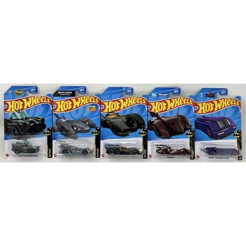 2021 Hot Wheels Lot of 5 DC Batman Batmobile Diecast 1:64 Cars