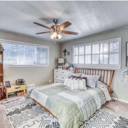 Queen Bed Frame with Memory Foam Mattress