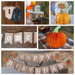 First Birthday Party Decorations and Outfit