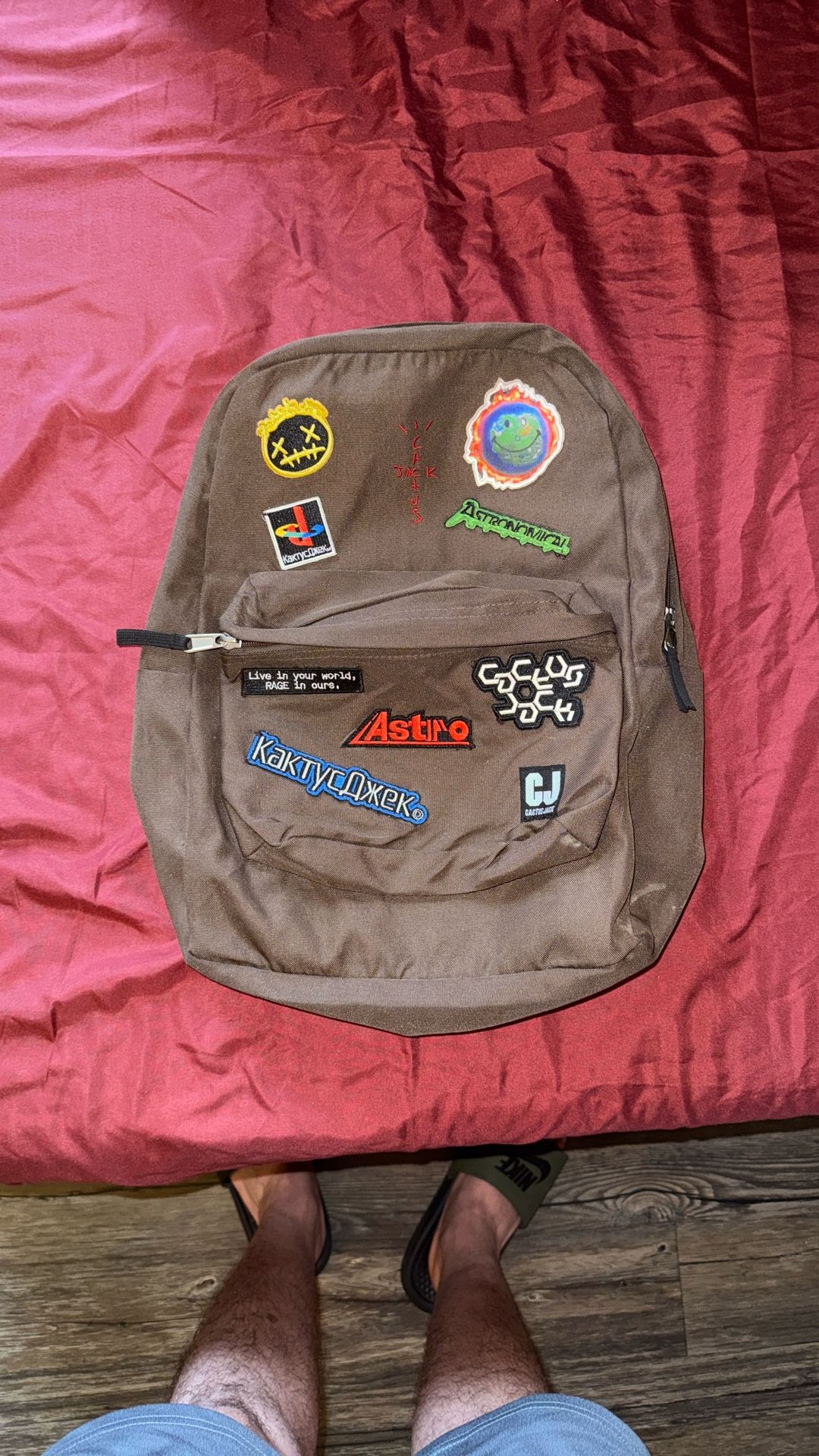 Travis Scott Cactus Jack Backpack With Patch Set