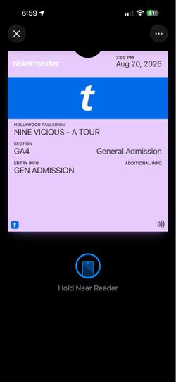 Nine Vicious Tour Los Angeles General Admission