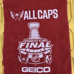 Washington Capitals 2018 Stanley Cup Final Towel ALL CAPS Advertising Promo