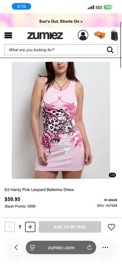Ed Hardy - Size M - Light Pink Dress