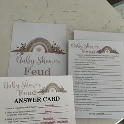Baby Shower Activity Cards